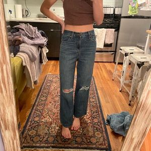 High waisted straight levis